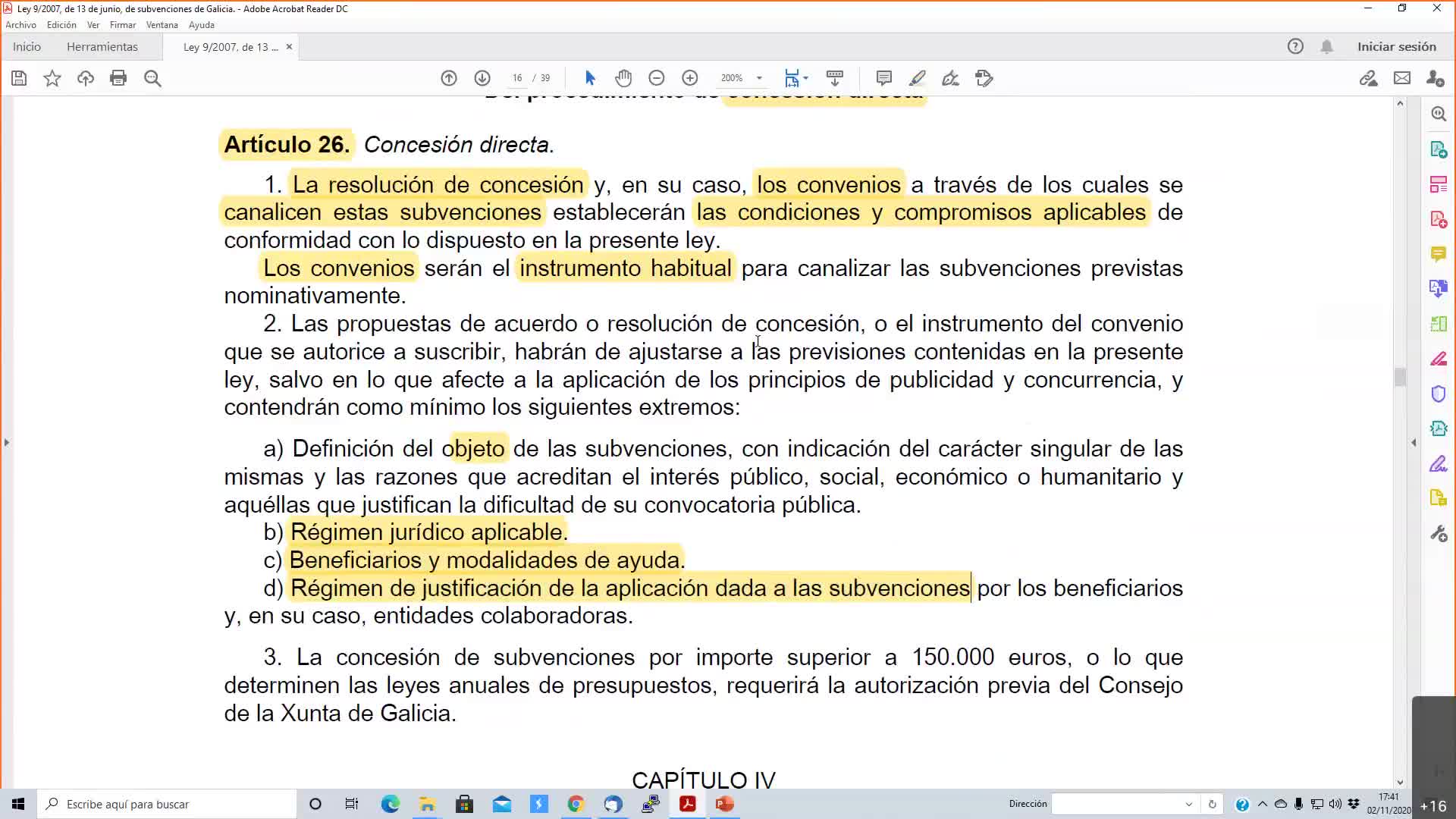 Subvenciones galicia 02-11-2020